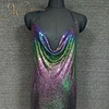 multi-color metallic dress